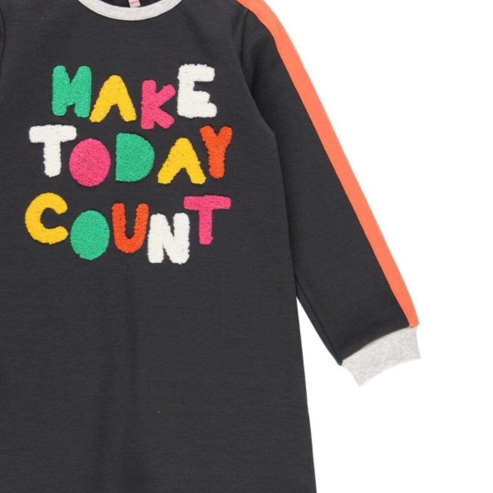 Colorful Lettered Charcoal Dress - Picture 2 of 3